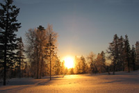 Tramonto in Lapponia
