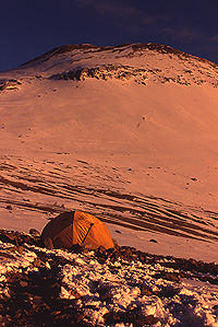 Il campo avanzato sull'Aconcagua