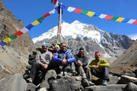 I componenti della spedizione al Chunren Himal